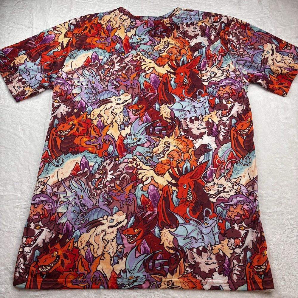 Camp Howl Dragon AOP All Over Print Shirt - Retired Design - Rare Furry Art - Picture 5 of 11